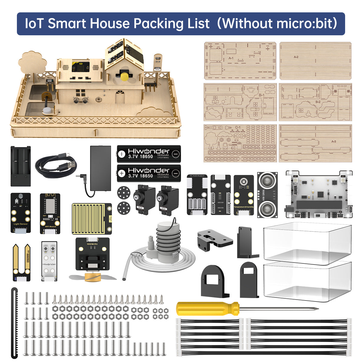 Hiwonder IoT Smart House Kit for Electronic DIY Education Support micro:bit Programming Hiwonder IoT Smart House Kit for Electronic DIY Education Support micro:bit Programming